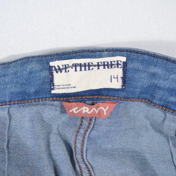 NEW FREE PEOPLE 2ND AVE CRVY DENIM ONE PIECE JUMPSUIT, SZ 14 - Picture 5 of 11